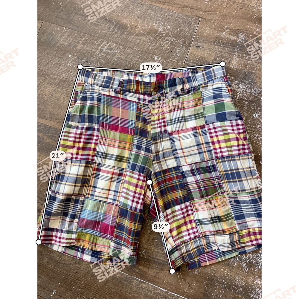 Polo Ralph Lauren Mens Patchwork Madras Prospect Shorts Multi Color Plaid 35 - Picture 7 of 7